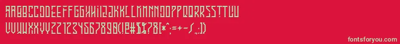 En Garde Font – Green Fonts on Red Background