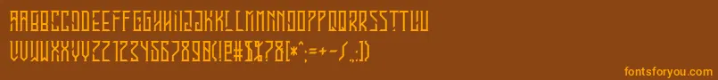 Подробнее о шрифте En Garde Шрифт En Garde – оранжевые шрифты на коричневом фоне