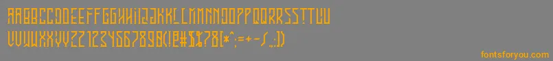 En Garde Font – Orange Fonts on Gray Background