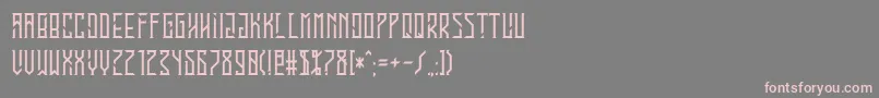 En Garde Font – Pink Fonts on Gray Background