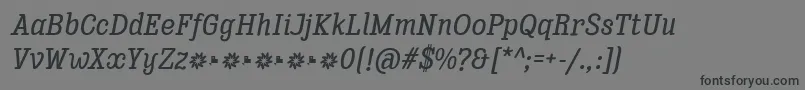 Enagol Math Medium Italic Font – Black Fonts on Gray Background