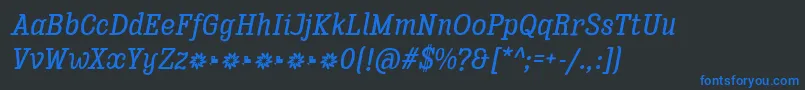 Enagol Math Medium Italic Font – Blue Fonts on Black Background
