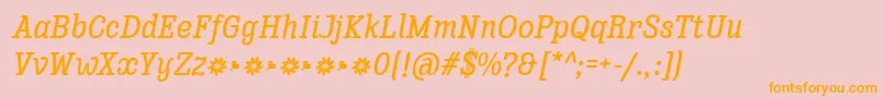 Enagol Math Medium Italic Font – Orange Fonts on Pink Background
