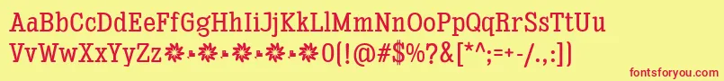 Enagol Math Medium Font – Red Fonts on Yellow Background