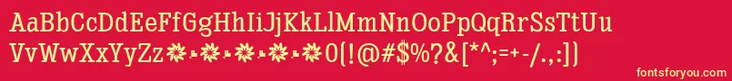 Enagol Math Medium Font – Yellow Fonts on Red Background