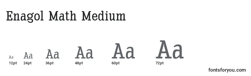 Размеры шрифта Enagol Math Medium