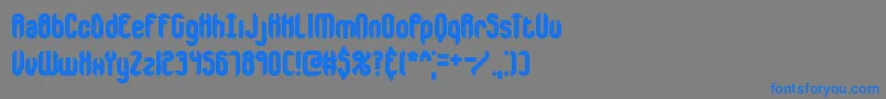 フォントencappln – 灰色の背景に青い文字