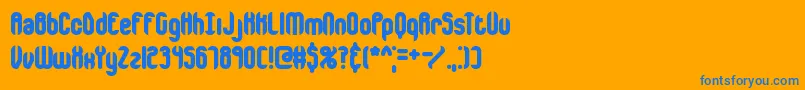 フォントencappln – オレンジの背景に青い文字