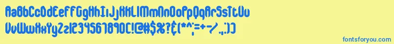 encappln Font – Blue Fonts on Yellow Background