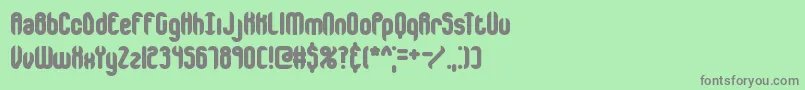 フォントencappln – 緑の背景に灰色の文字