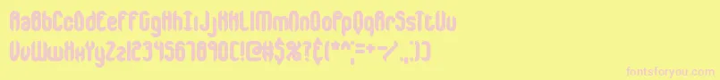 encappln Font – Pink Fonts on Yellow Background