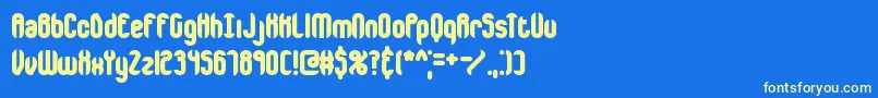 encappln Font – Yellow Fonts on Blue Background