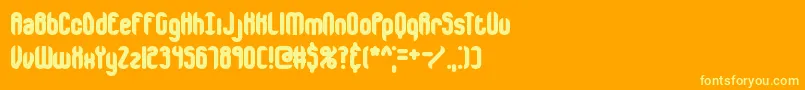 encappln Font – Yellow Fonts on Orange Background