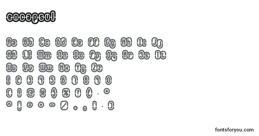 A fonte Encapsul (125978) – alfabeto, números, caracteres especiais