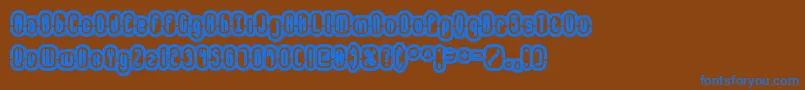 encapsul Font – Blue Fonts on Brown Background