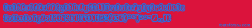 encapsul Font – Blue Fonts on Red Background