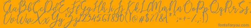 Endestry Font – Gray Fonts on Orange Background