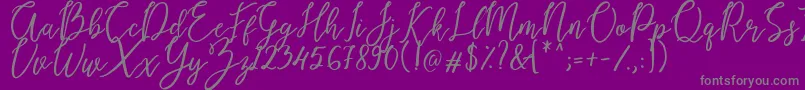 Endestry-Schriftart – Graue Schriften auf violettem Hintergrund