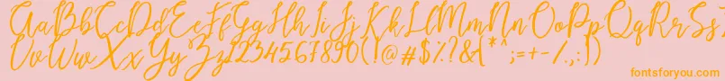 fuente Endestry – Fuentes Naranjas Sobre Fondo Rosa