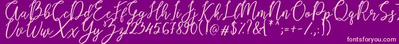 Police Endestry – polices roses sur fond violet