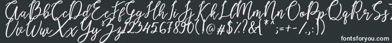 Шрифт Endestry – белые шрифты на чёрном фоне