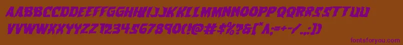 Vorvolakaexpandital Font – Purple Fonts on Brown Background