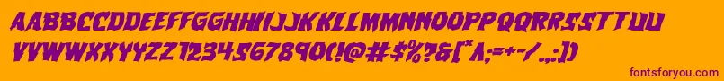 Vorvolakaexpandital Font – Purple Fonts on Orange Background