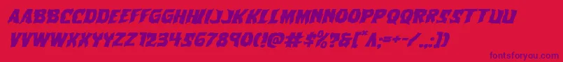 Vorvolakaexpandital Font – Purple Fonts on Red Background