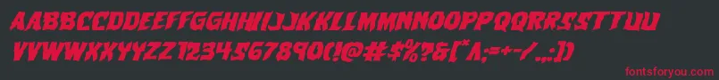 Vorvolakaexpandital Font – Red Fonts on Black Background