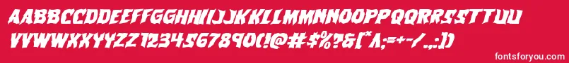 Vorvolakaexpandital Font – White Fonts on Red Background