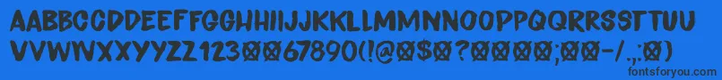 Endgame DEMO Font – Black Fonts on Blue Background