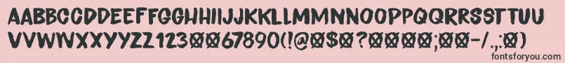 Endgame DEMO Font – Black Fonts on Pink Background