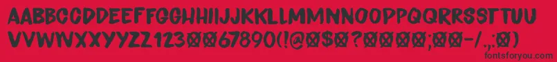 Endgame DEMO Font – Black Fonts on Red Background