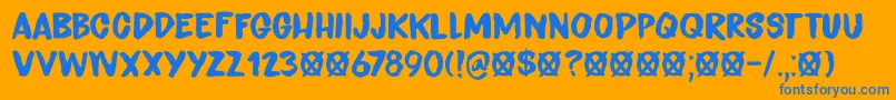 Endgame DEMO Font – Blue Fonts on Orange Background