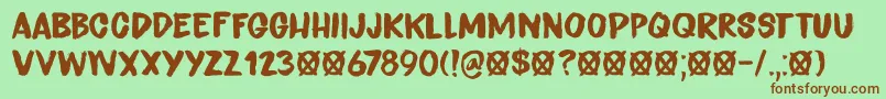 Endgame DEMO Font – Brown Fonts on Green Background