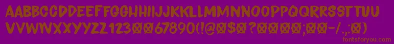 Endgame DEMO Font – Brown Fonts on Purple Background