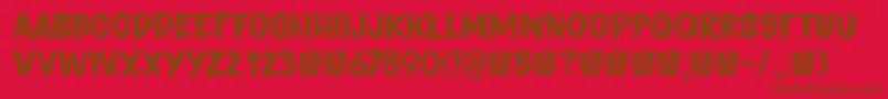 Endgame DEMO Font – Brown Fonts on Red Background