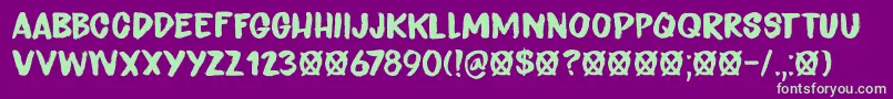 Endgame DEMO Font – Green Fonts on Purple Background