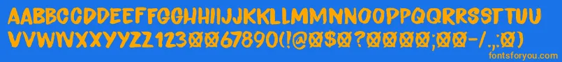 Endgame DEMO Font – Orange Fonts on Blue Background