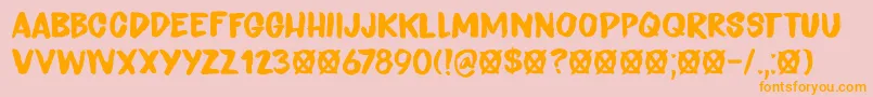 Endgame DEMO Font – Orange Fonts on Pink Background