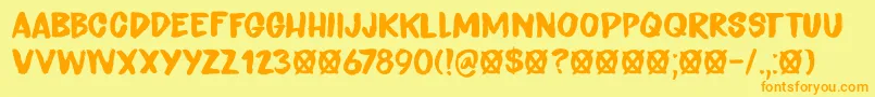 Endgame DEMO Font – Orange Fonts on Yellow Background