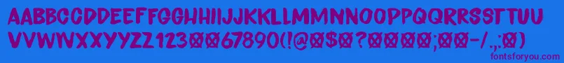 Endgame DEMO Font – Purple Fonts on Blue Background