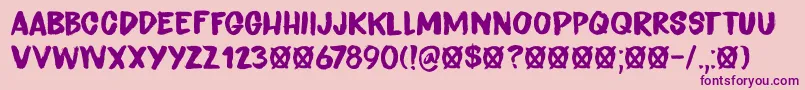 Endgame DEMO Font – Purple Fonts on Pink Background
