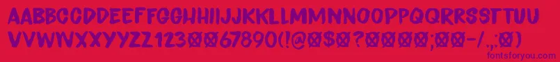 Endgame DEMO Font – Purple Fonts on Red Background