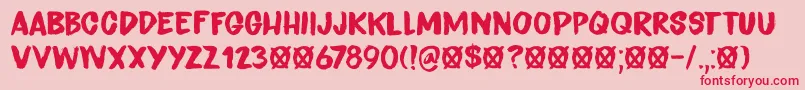 Endgame DEMO Font – Red Fonts on Pink Background