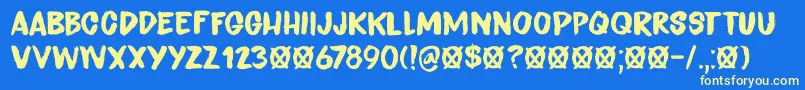 Endgame DEMO Font – Yellow Fonts on Blue Background