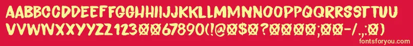 Endgame DEMO Font – Yellow Fonts on Red Background