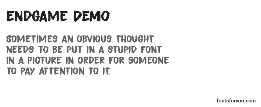 Review of the Endgame DEMO Font