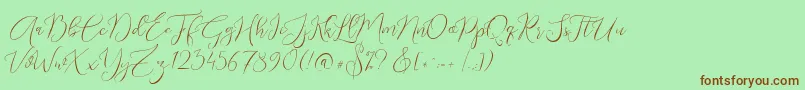 Endless DF Font – Brown Fonts on Green Background