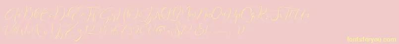 Endless DF Font – Yellow Fonts on Pink Background